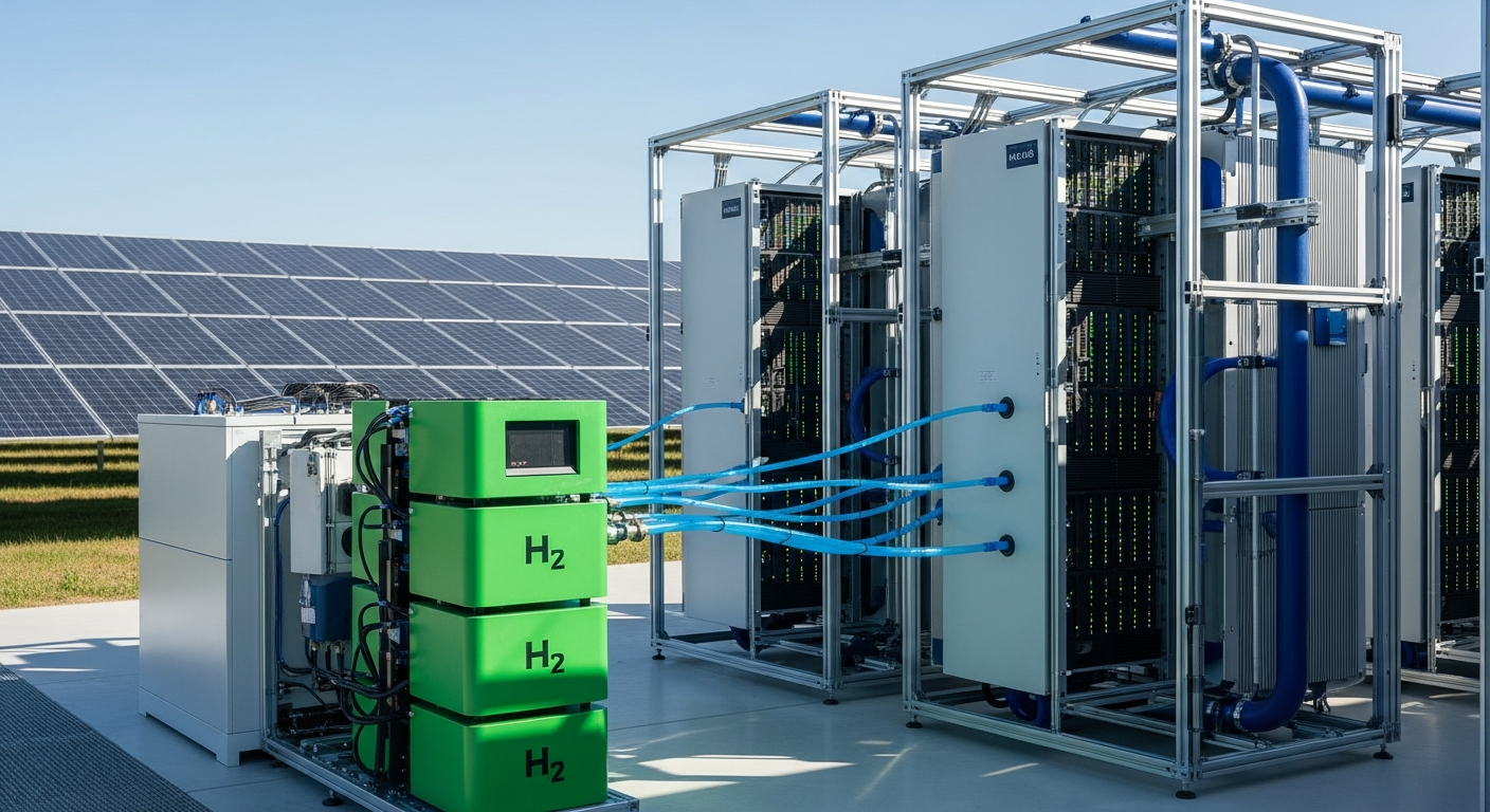 AI Data Centers Need Green Hydrogen: How AI Solves Solar's Intermittency Problem