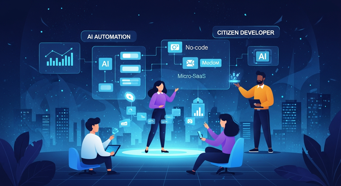 AI Automation for SMBs Fuels $19.6B Market by 2026, Empowering Citizen Developers and Micro-SaaS Solopreneurs